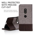 Sony Xperia XZ2 Muxma Fabric and Leather Effect Case