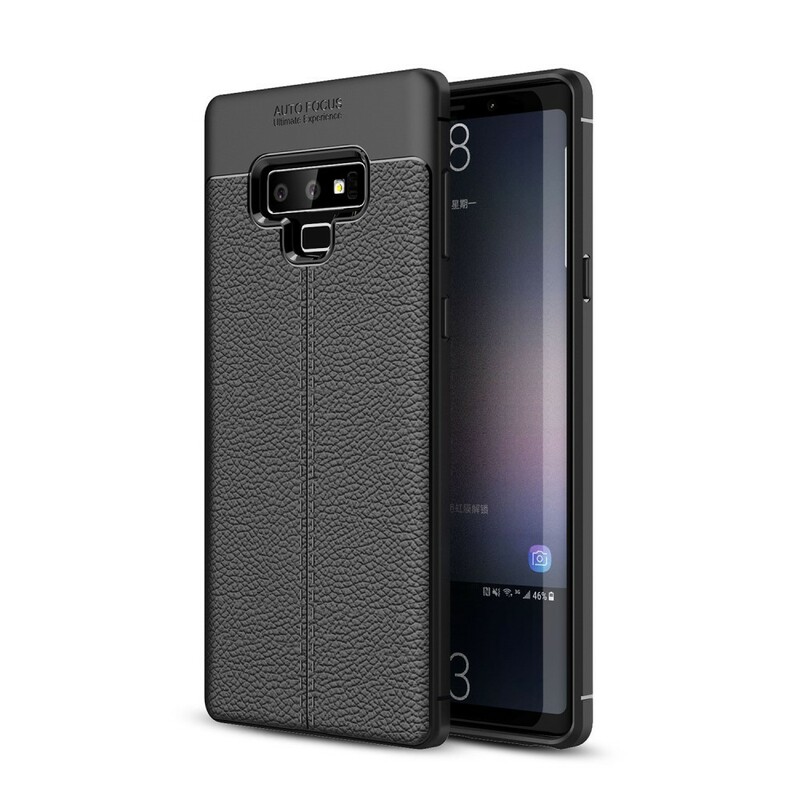 Case Samsung Galaxy Note 9 Leather Effect Lychee Double Line