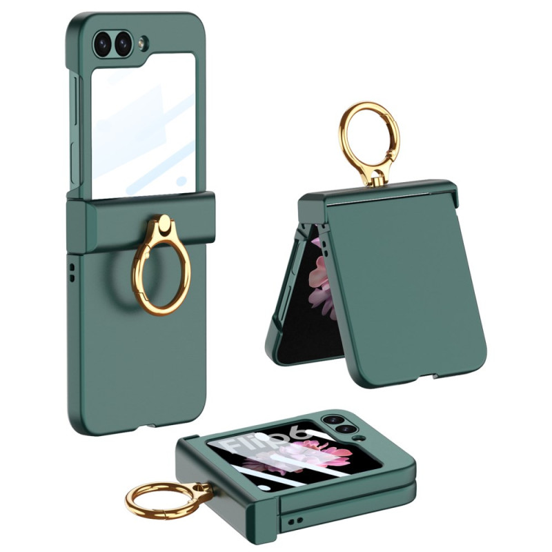Samsung Galaxy Z Flip 7 FE / Z Flip 6 Case GKK Tempered Glass Film and Support Ring