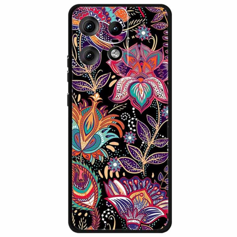 Cover Motorola Edge 50 Pro Purple Leaf