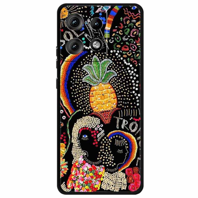 Case Motorola Edge 50 Pro Pineapple Flower