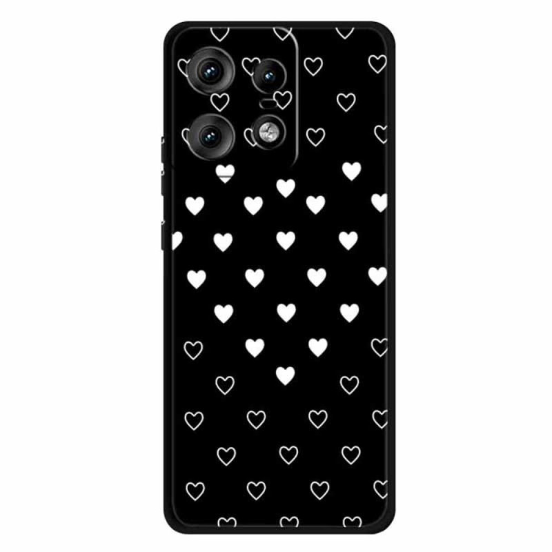 Cover Motorola Edge 50 Pro White Hearts