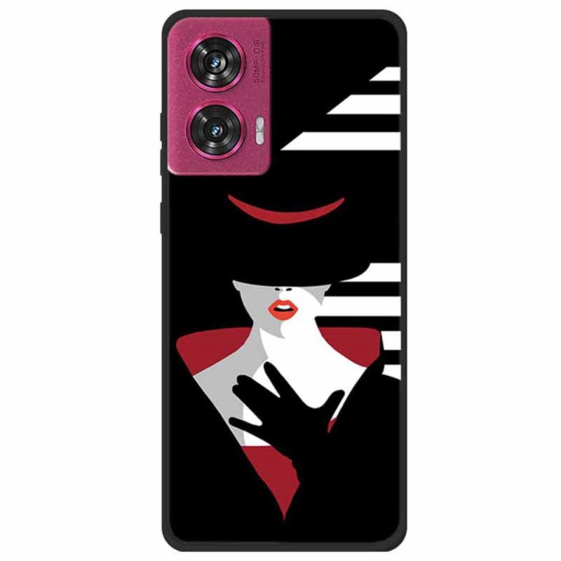 Motorola Edge 50 Fusion Case Lady in the Black Hat