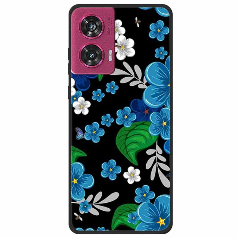 Cover Motorola Edge 50 Fusion Blue Flowers