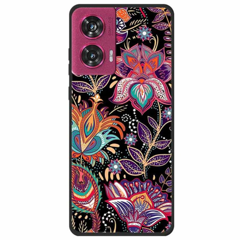 Cover Motorola Edge 50 Fusion Purple Flowers