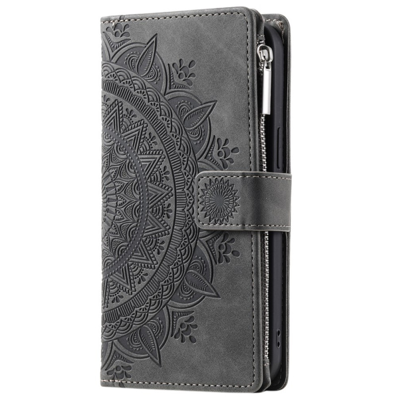 Case Motorola Edge 50 Fusion Wallet Suede Effect Mandala Flower