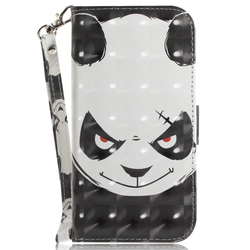 Case iPhone 16 Angry Panda with Lanyard