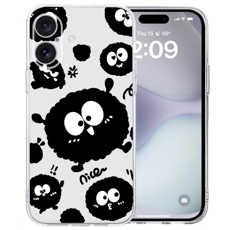 Case iPhone 16 Transparent Edge Black Briquette