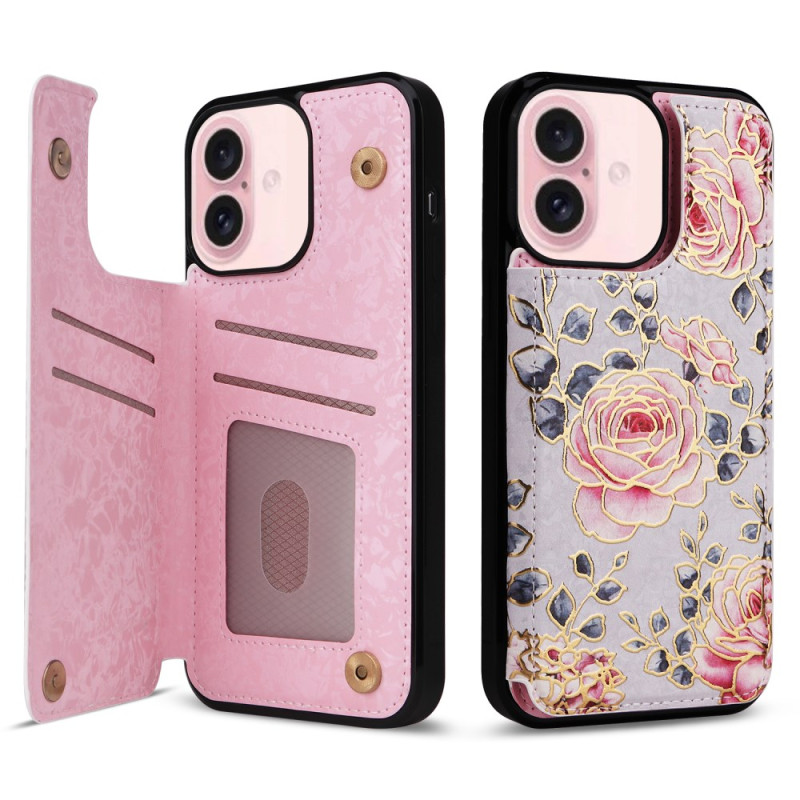 Case iPhone 16 RFID Card Case Floral