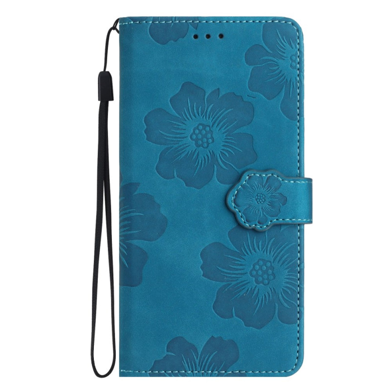 Case for iPhone 16 Floral motif with strap