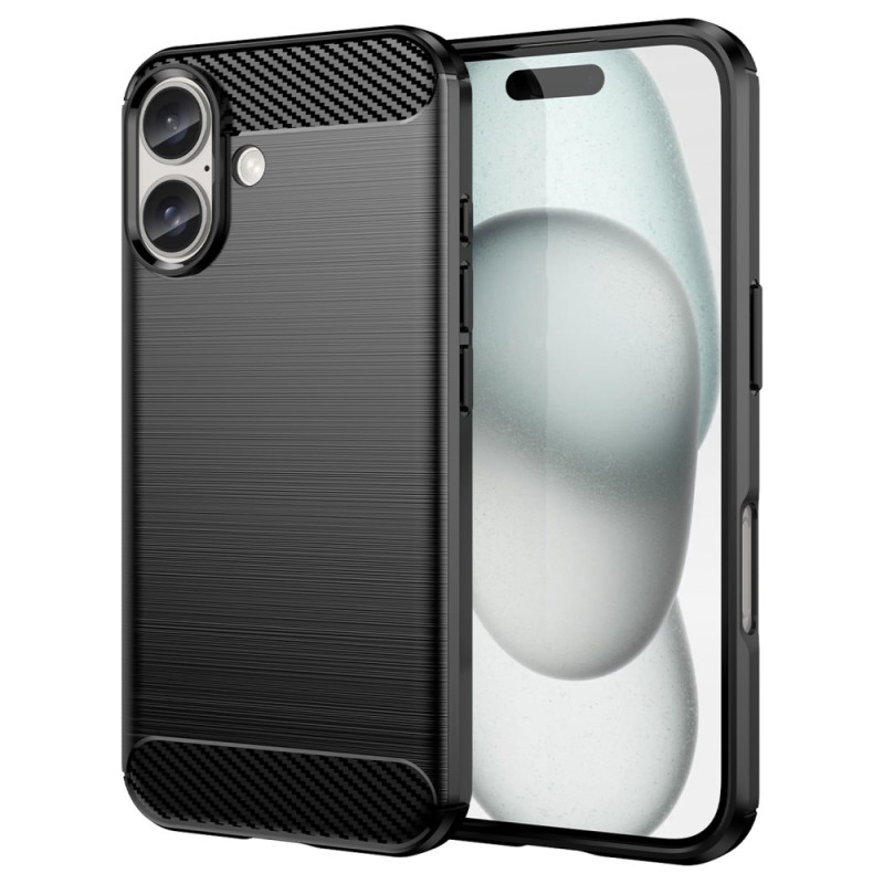 Brushed Carbon Fibre iPhone 16 Case