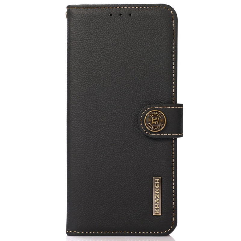 Cover for iPhone 16 Genuine Leather RFID Lock KHAZNEH