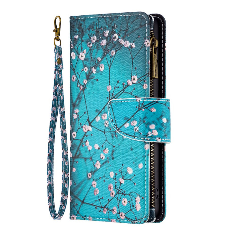 iPhone 16 Plus Wallet Plum Blossom with Lanyard