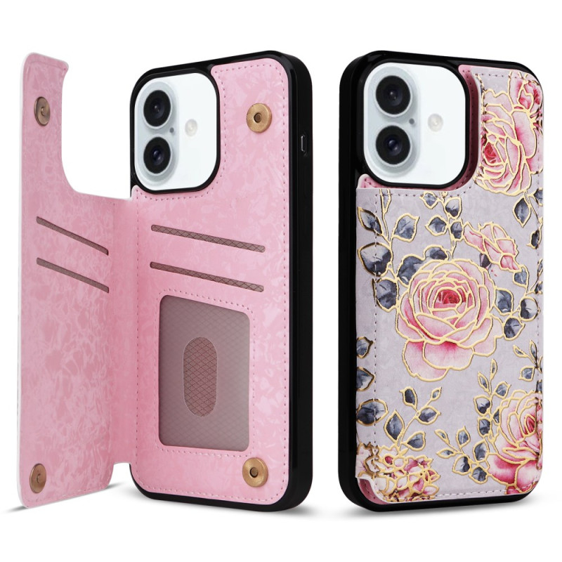 iPhone 16 Plus Case Floral RFID Protection