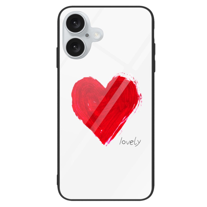 iPhone 16 Plus Hard Cover Glass Heart