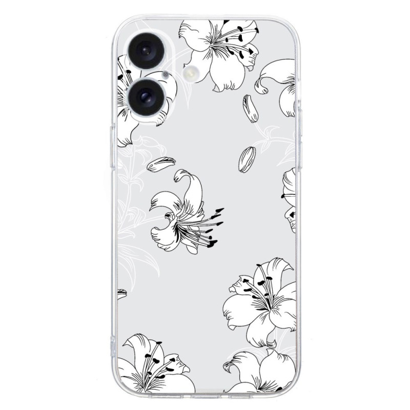 iPhone 16 Plus Case White Flowers