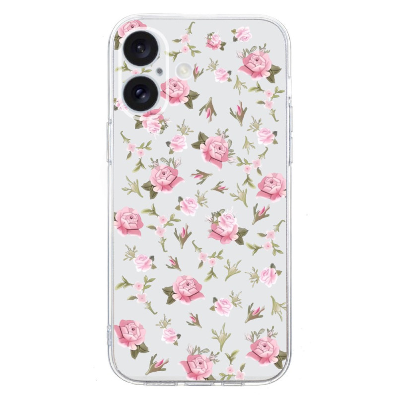 Case iPhone 16 Plus Small Pink Flowers