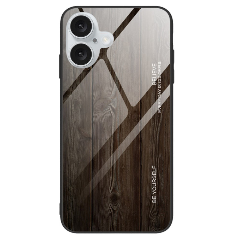 Hard Case iPhone 16 Plus Vere Trempé Bois