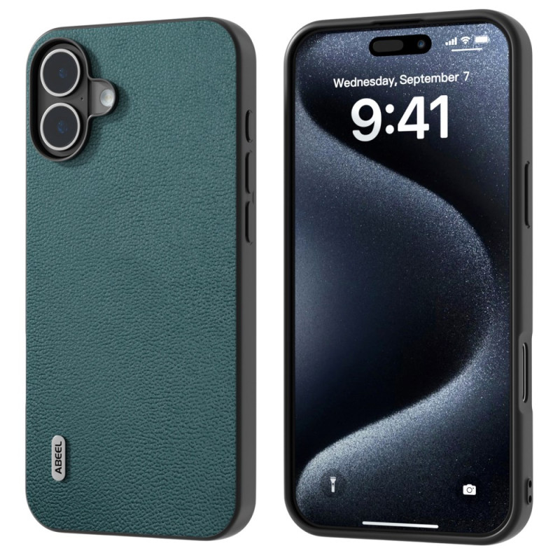 Leather-effect iPhone 16 Plus Case ABEEL