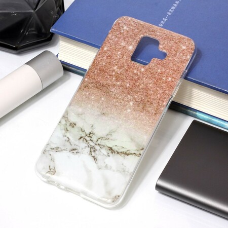 Samsung Galaxy A6 Marble Glitter Case