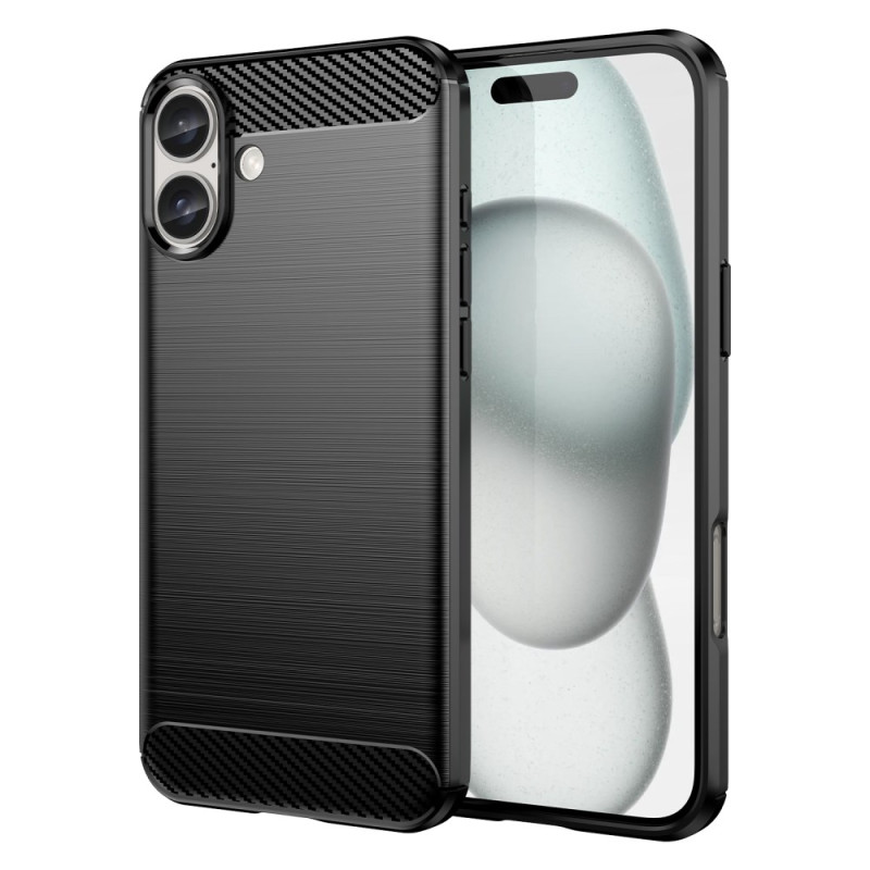 Brushed Carbon Fibre iPhone 16 Plus Case