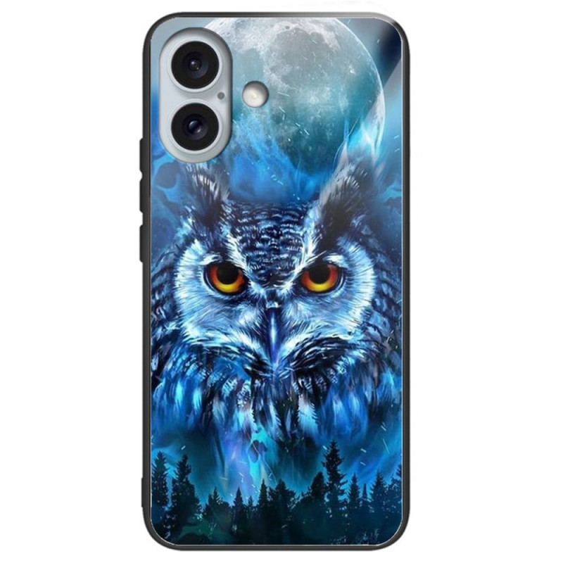 Case iPhone 16 Plus Tempered Glass Forest Owl