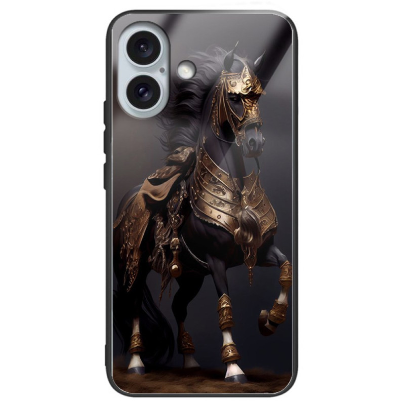 Case iPhone 16 Plus Tempered Glass Masked Horse