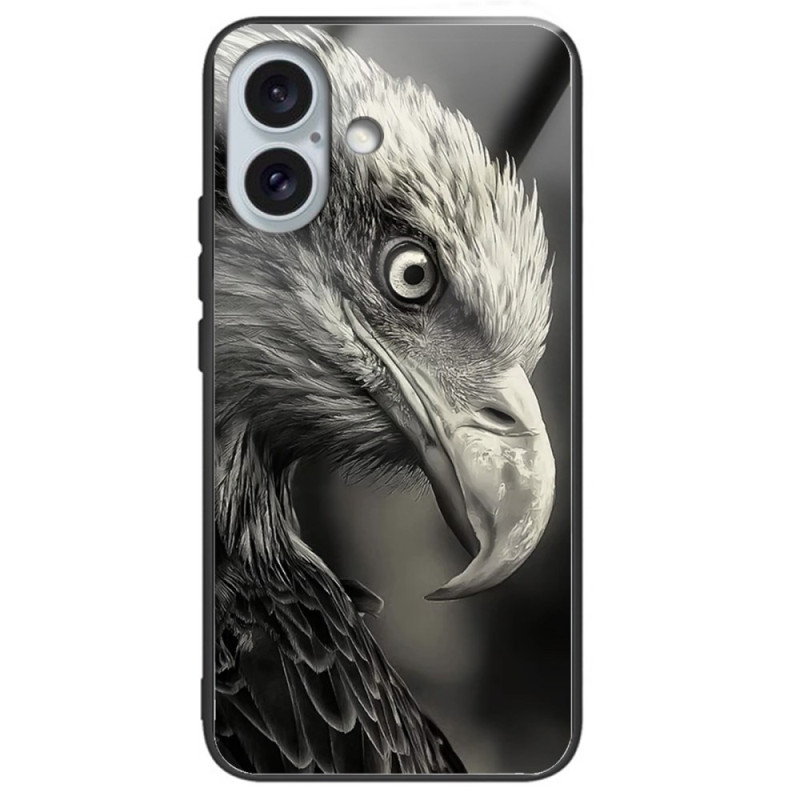 Case iPhone 16 Plus Tempered Glass Eagle Printed