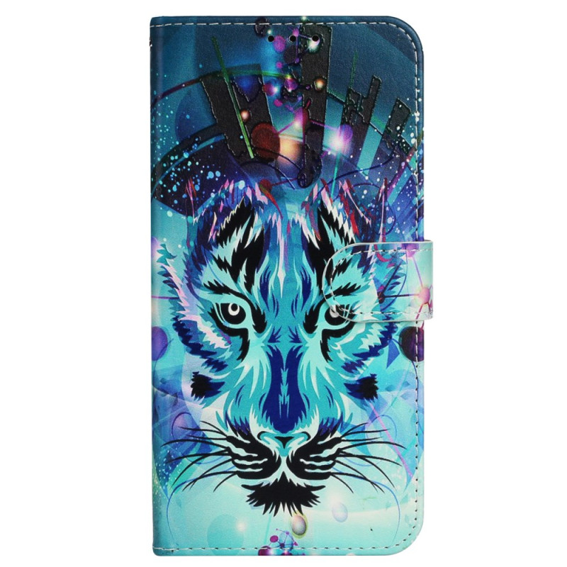 Case iPhone 16 Pro Wolf pattern with Lanyard