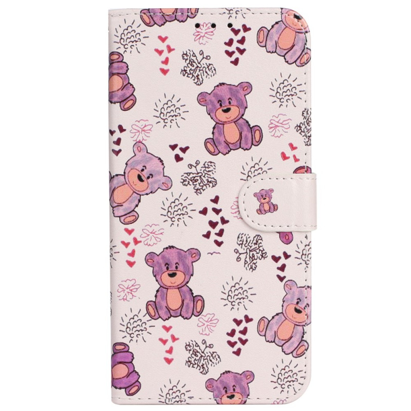 Case iPhone 16 Pro Teddy Bear Pattern with Strap