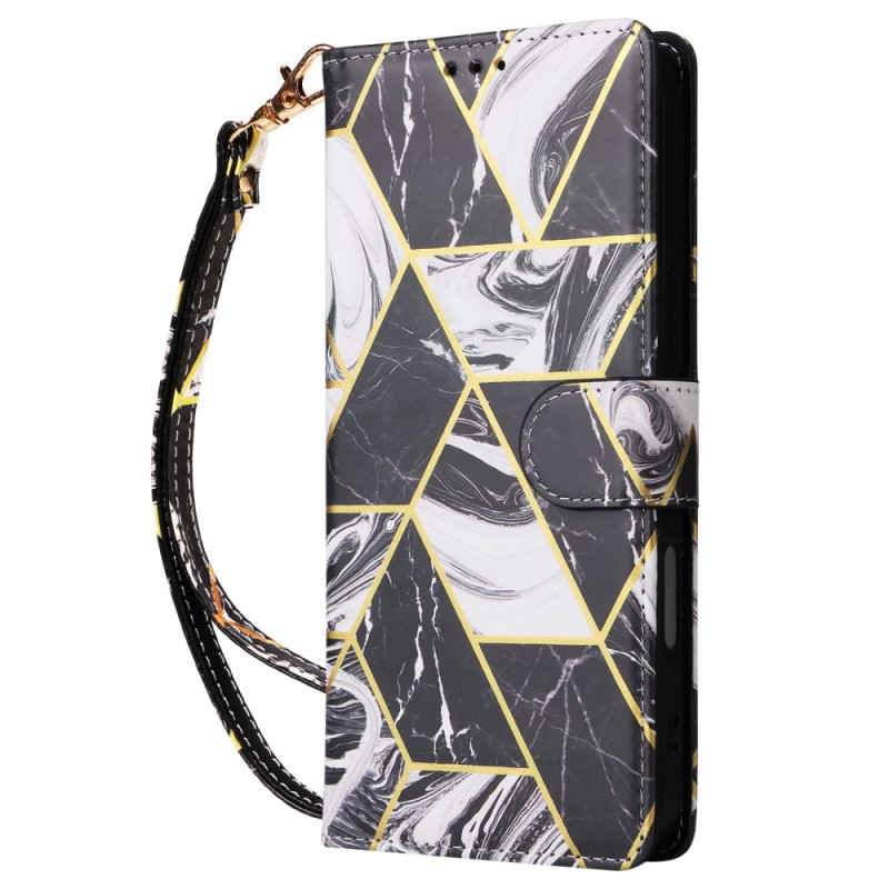 Case iPhone 16 Pro Design Marble with Strap