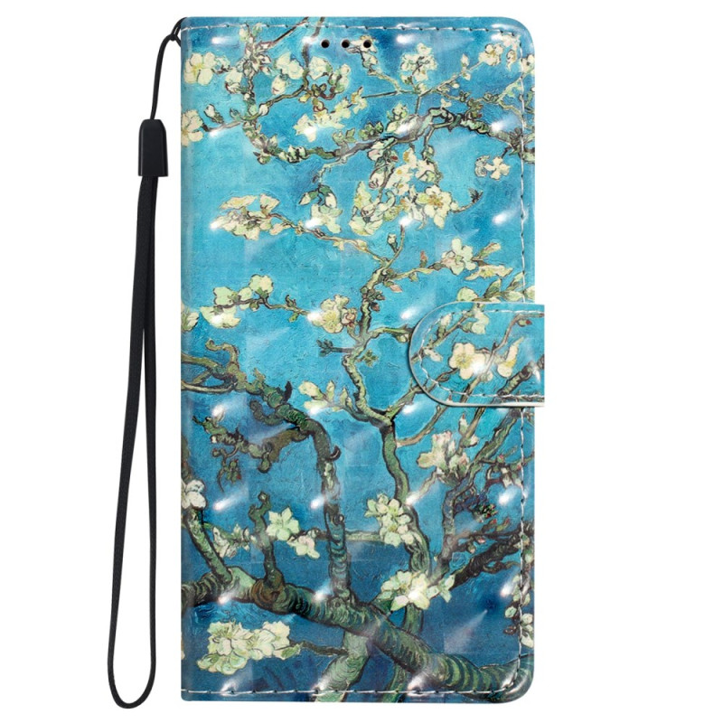 Case iPhone 16 Pro Flowers Art with Lanyard