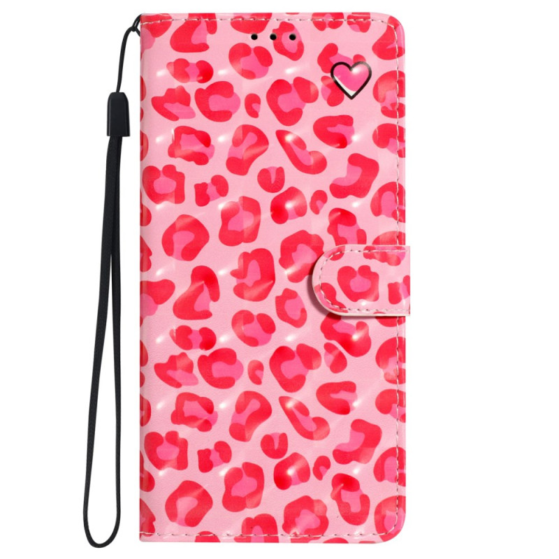 iPhone 16 Pro Pink Leopard Strap Case