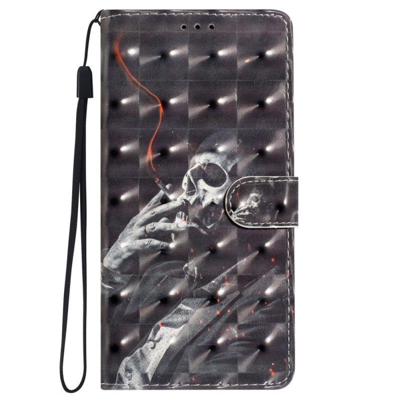 iPhone 16 Pro Smoking Skeleton Lanyard Case