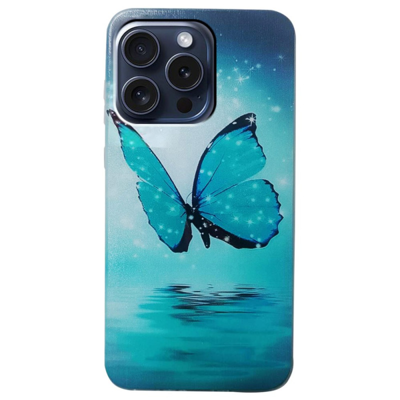 iPhone 16 Pro Blue Butterfly Case