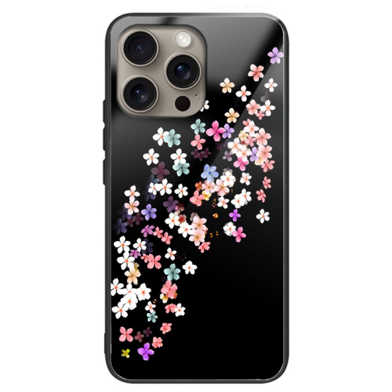 Case iPhone 16 Pro Tempered Glass Floral pattern