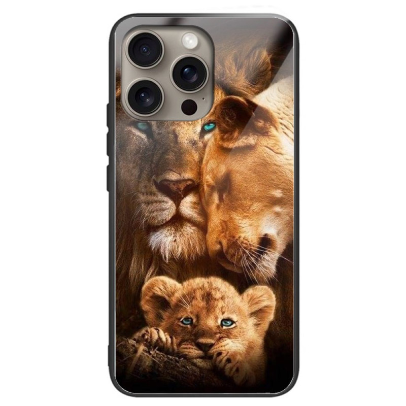 Case iPhone 16 Pro Tempered Glass Lions