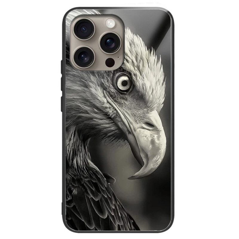 Case iPhone 16 Pro Tempered Glass Eagle pattern