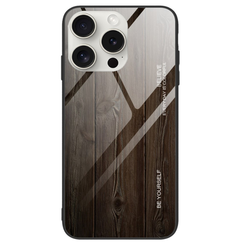 Case iPhone 16 Pro Tempered Glass Wood Fibre