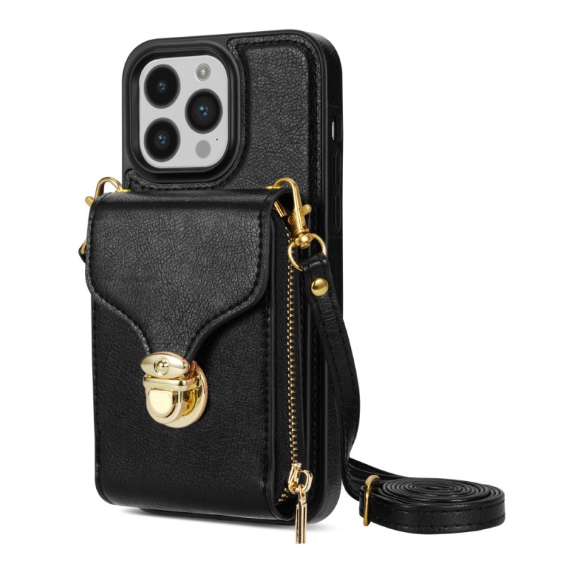 Case iPhone 16 Pro Wallet and Shoulder strap