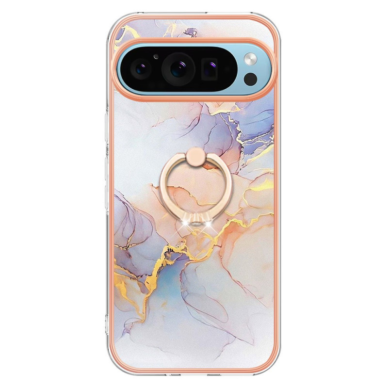 Google Pixel 9 / Pixel 9 Pro Case Milky Way Support Ring White Marble