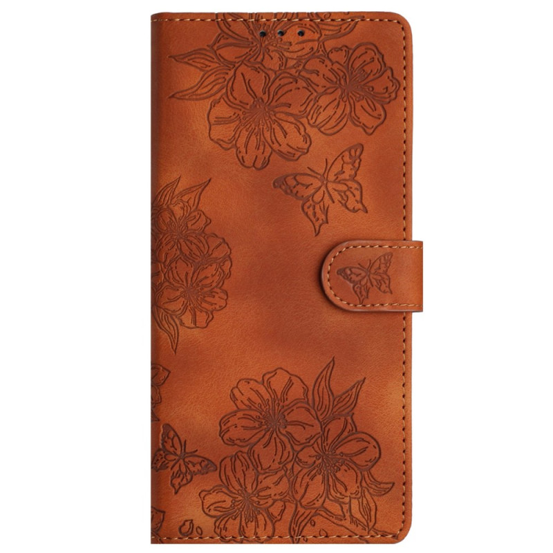 Google Pixel 9 Cover Floral Suede Effect