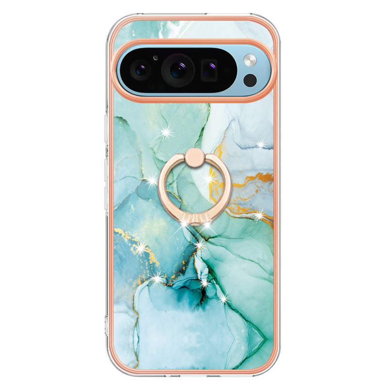 Google Pixel 9 Pro XL Case Marble Effect Support Ring