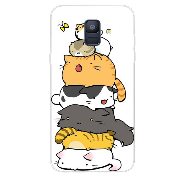 Case Samsung Galaxy A6 Tas De Chats Cartoons