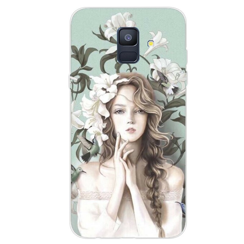 Case Samsung Galaxy A6 The Woman with Flowers