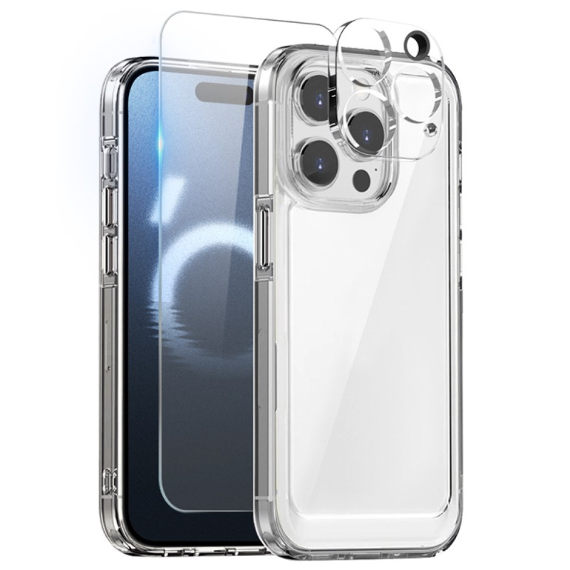 Trio iPhone 16 Pro Clear Case with Screen Protector and Camera Lens Protector NORTHJO