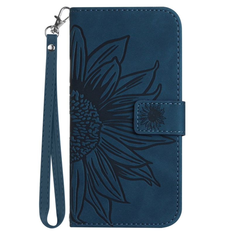 iPhone 16 Pro Sunflower Print Lanyard Case