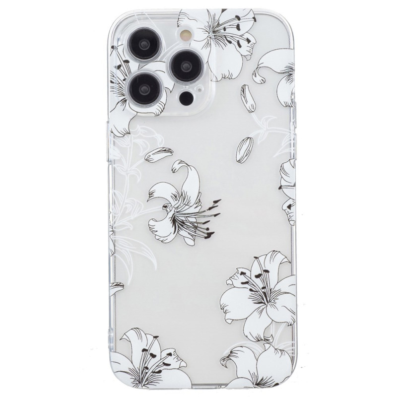 Case iPhone 16 Pro Max White Flowers