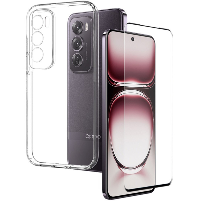 Oppo Reno 12 Pro 5G Clear Case with Incurved Screen Protector NORTHJO