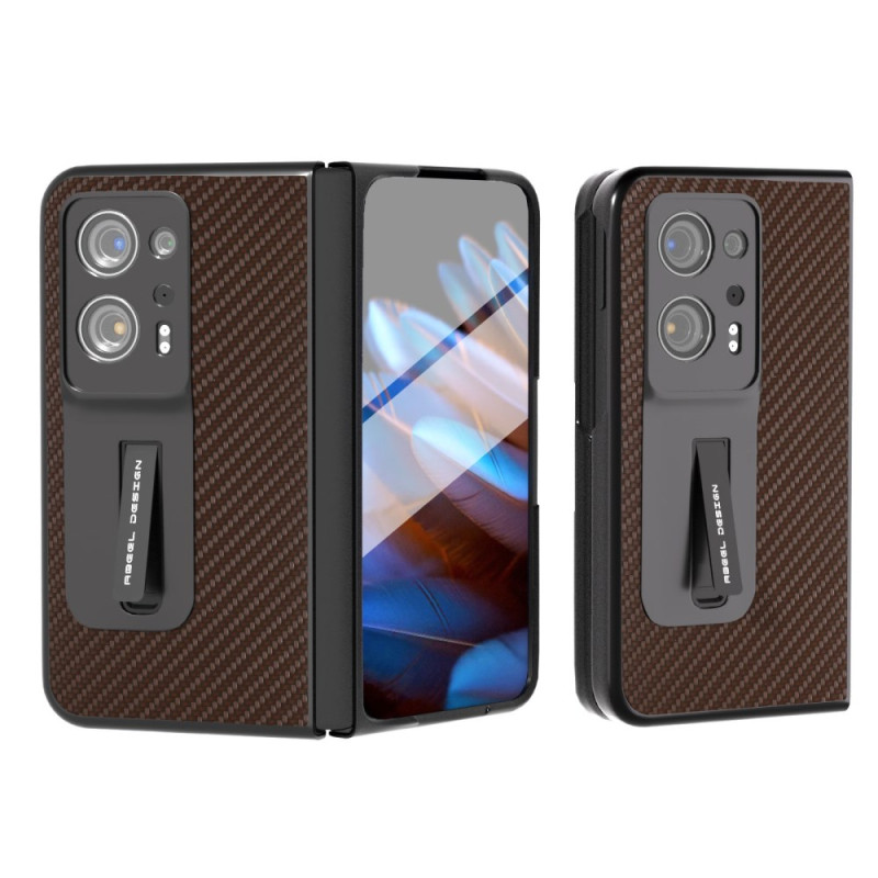 Oppo Find N2 Case Support and Screen Protector Carbon Fibre ABEEL